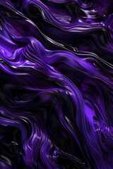 A bold and striking fusion of electric violet and jet black waves, swirling together in a dramatic display that captures the mystery and intrigue of a nocturnal adventure.