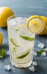Fototapeta premium lemonade with lots of ice
