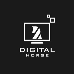 Digital Horse logo, digital logo