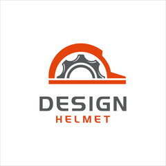 Gear logo with construction helmet logo