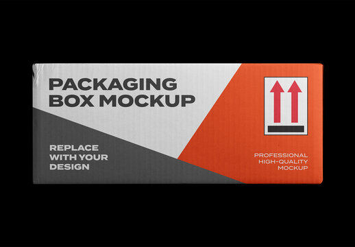 Box Pack Package Identity Branding Texture Paper Cardboard Delivery Post Mockup Template Mail Packaging Product
