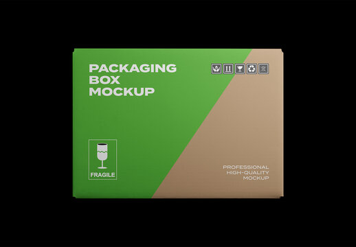 Box Pack Package Identity Branding Texture Paper Cardboard Delivery Post Mockup Template Mail Packaging Product