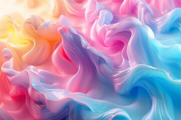 The image is an abstract painting with pastel colors. The colors are blended together to create a smooth, flowing effect. The painting has a dreamy, ethereal quality.