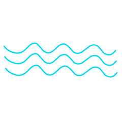 Sea water wave lines. Hand drawn vector ilustration