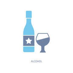 alcohol concept line icon. Simple element illustration. alcohol concept outline symbol design.
