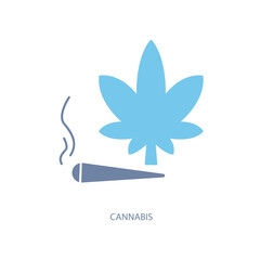 cannabis concept line icon. Simple element illustration. cannabis concept outline symbol design.