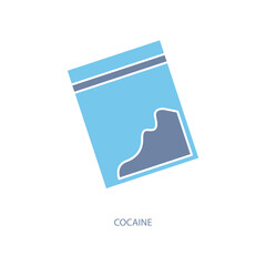 cocaine concept line icon. Simple element illustration. cocaine concept outline symbol design.