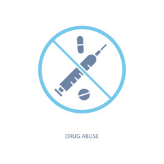drug abuse concept line icon. Simple element illustration. drug abuse concept outline symbol design.