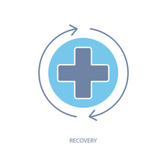 recovery concept line icon. Simple element illustration. recovery concept outline symbol design.