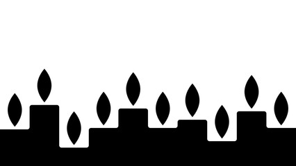 Candles are burning on the candlestick