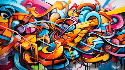 Produce an abstract background inspired by graffiti art.