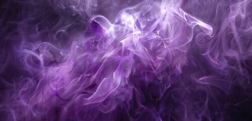 Obraz premium Alluring amethyst vapor dancing in magical swirls, perfect for fantasy-themed visuals.