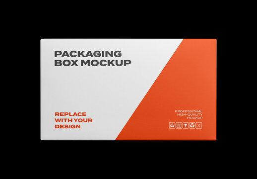 Box Pack Package Identity Branding Texture Paper Cardboard Delivery Post Mockup Template Mail Packaging