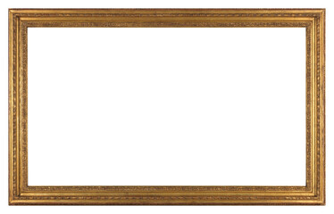 Large wide picture frame on a transparent background, in PNG format.
