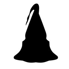 Witch hats silhouettes collection. Vector ilustration