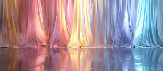 rainbow colored Fabric background