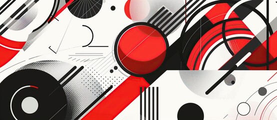 Abstract background in red, black and white colors