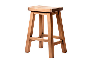 The photo shows a wooden stool with a natural finish. The stool has a simple design and is made of high-quality materials. It is perfect for use in any home or office.