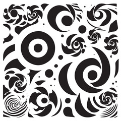 Monochrome Abstract Vector Pattern Design