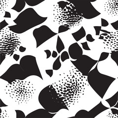 Monochrome Abstract Vector Pattern Design