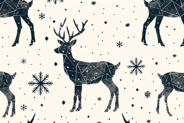 A stylish minimalist Christmas pattern featuring subtle holiday motifs. Perfect for festive backgrounds or elegant seasonal designs.