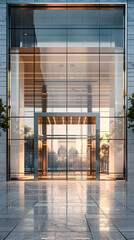 Ultra Realistic Corporate Headquarters Entrance Arch Concept