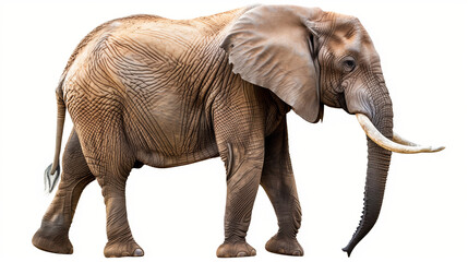 Obraz premium African elephant isolated on white background