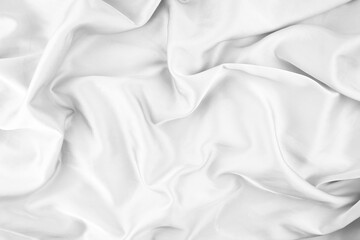 White chiffon fabric texture for background.