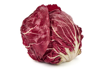 Obraz premium Red Cabbage Radicchio, isolated on white background