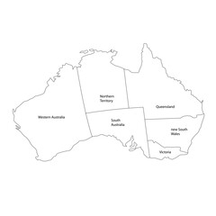  Map Of Australia Vector Illustration. Flag map of Australia. Australia country map