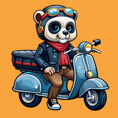 panda sullo scooter 02