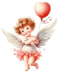 PNG Balloon angel cupid cute.