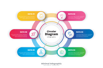 Modern Colorful Editable Infographic Design Template Vector