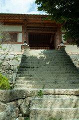 korean old temple stone stairs