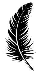 Fototapeta premium PNG Feathers pen silhouette stencil animal.