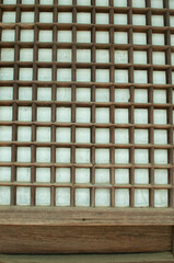 ancient Korean wooden windows with paper cover