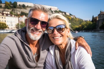 Elderly couple enjoying luxury yacht trip  securing retirement happiness with life insurance plans
