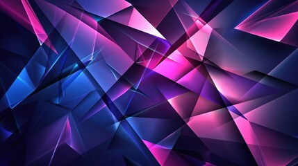 Blue and purple background with geometric shapes