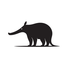 Versatile aardvark silhouette vector design - Aardvark illustration - minimalistic aardvark vector
