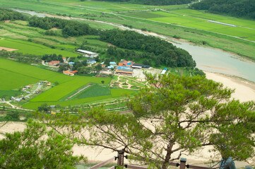 landscape with fields and sky