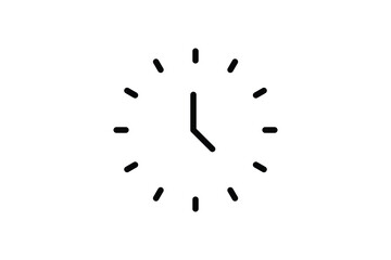 Clock or Time icon in Circle Shape