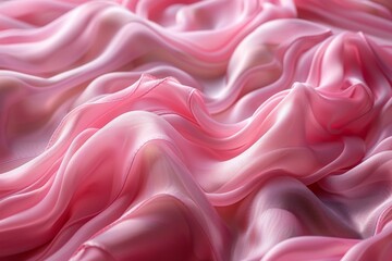 Obraz premium This image captures the soothing waves and curves of pink satin material with a silky, soft appearance perfect for backgrounds