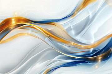 Obraz premium Marble abstract background with blue, yellow waves. Watercolor background