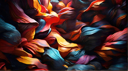 Colors weave in dark spaces background images. Ai Generative.