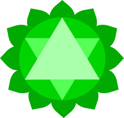Anahata Symbol Vector image. seven chakras of body Heart Chakra vector image