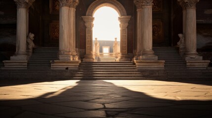 Temple's archway leads to sacred inner sanctum