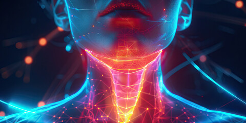 Hyperthyroidism: The Weight Loss and Rapid Heartbeat of Thyroid Overactivity - Visualize a scene where a person experiences unexplained weight loss and a rapid heartbeat due to an overactive thyroid