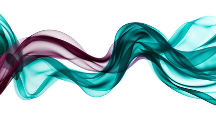 Smokey waves of bright teal and deep matte maroon, providing a striking and sophisticated abstract on a solid white background.