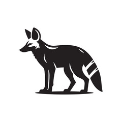 Simplified Aardwolf silhouette for various projects - Aardwolf illustration - minimalistic Aardwolf vector
