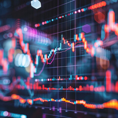 Graph Charts. Stocks. Stock Exchange. Growth and Decline. 